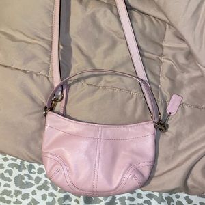 Pink Coach Bag, Two Straps.